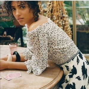 Off the shoulder polka dot Blouse